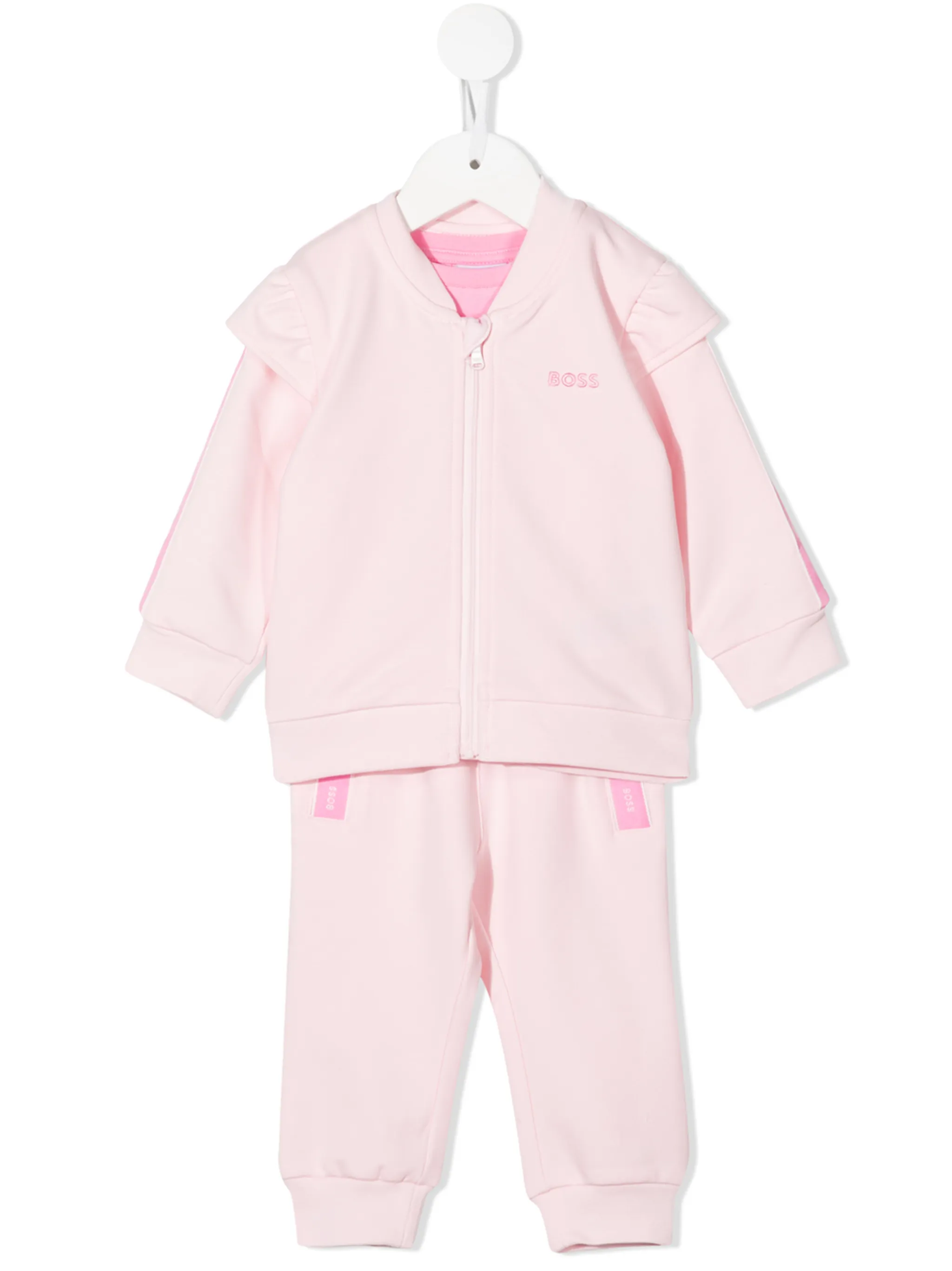 

Спортивный костюм с логотипом Boss Kidswear, розовый