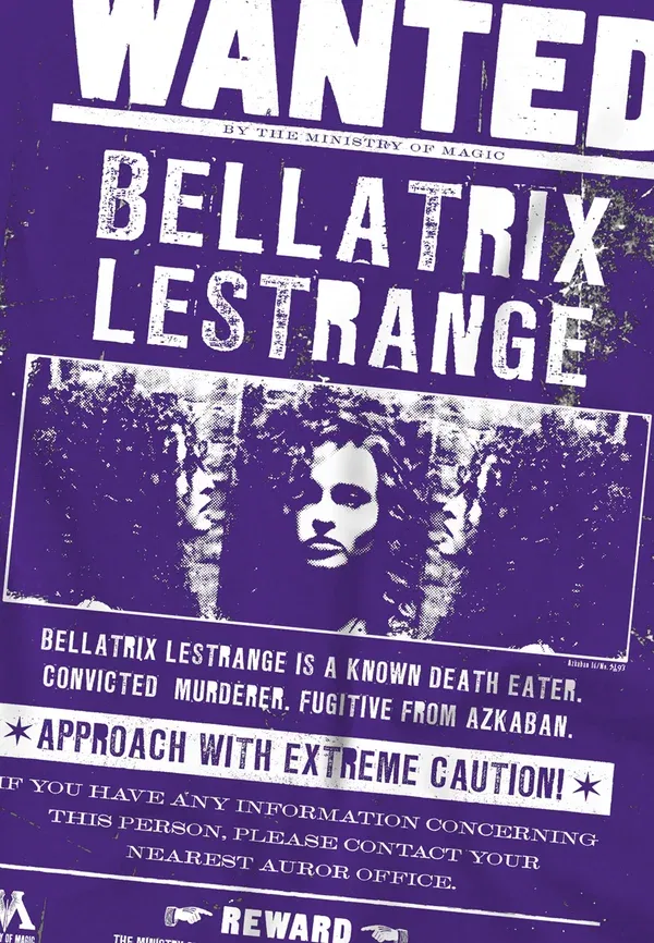 Футболка Cotton Soul Harry Potter Wanted Bellatrix Print, фиолетовая — фото 3