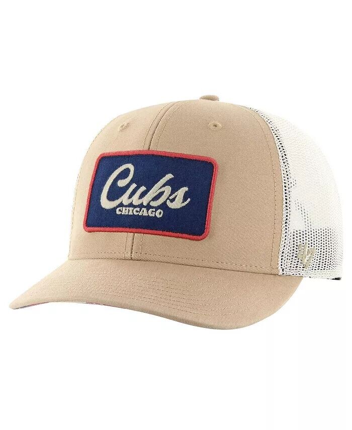 

Мужская регулируемая кепка цвета хаки Chicago Cubs Glory Daze Trucker '47 Brand