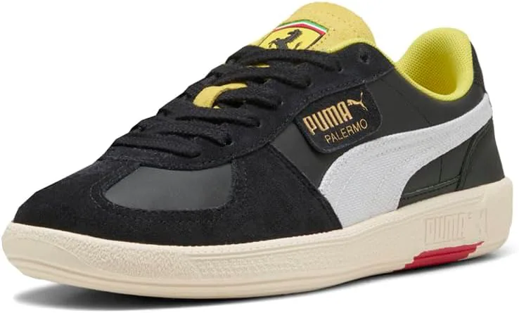 Мужские кроссовки PUMA Scuderia Ferrari Palermo на шнуровке, повседневные - черные, черный — фото 2