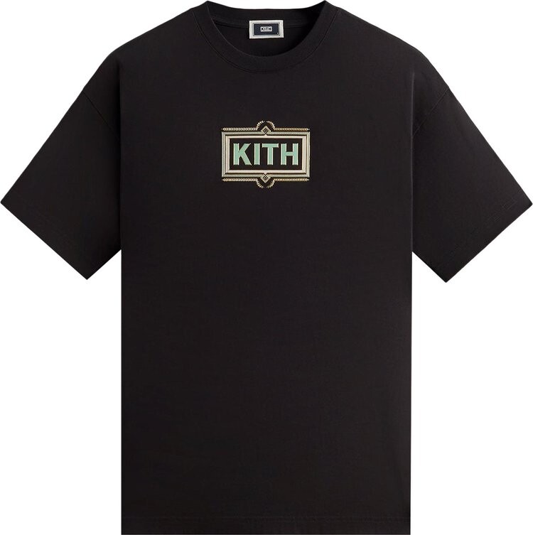 

Футболка Kith Ornate Classic Logo 'Black', черный