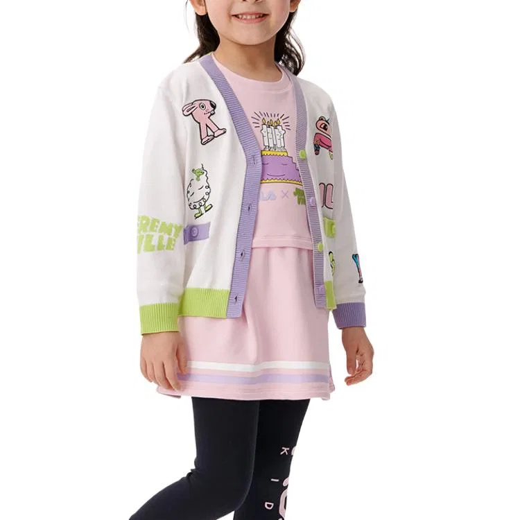 Свитер FILA KIDS для детей 3-7 лет стандартный белый — фото 3