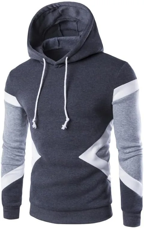 

Мужская повседневная худи с длинным рукавом Color Block LUORUAN