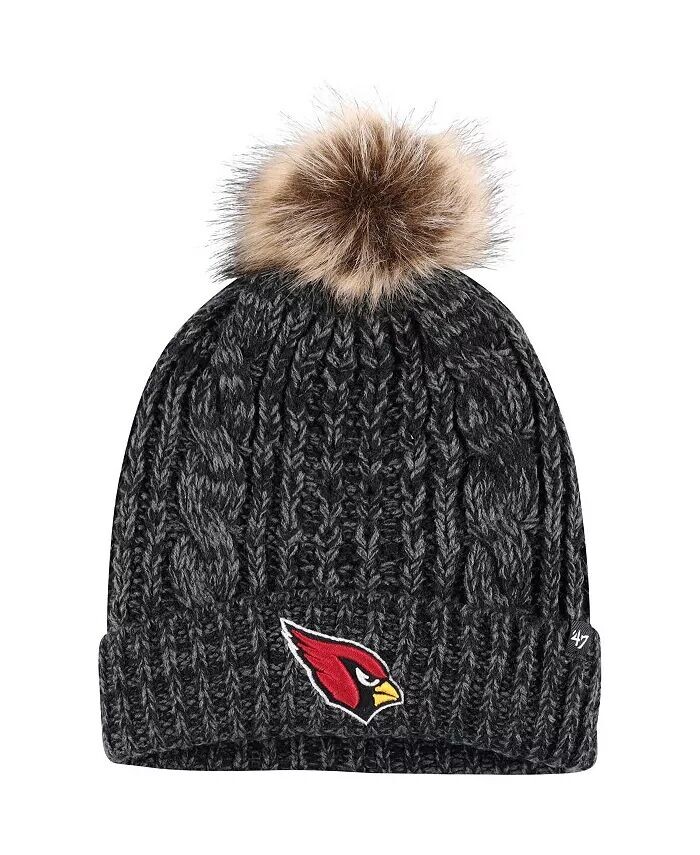 

Женская черная вязаная шапка Meeko с логотипом Arizona Cardinals и помпоном '47 Brand