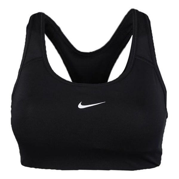 Кроссовки swoosh medium-support 1-piece pad sports bra Nike, черный