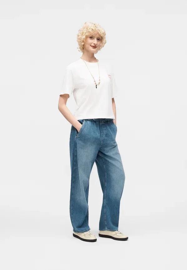 Джинсы Easy barrel relaxed fit Gap, medium indigo, средний индиго — фото 2