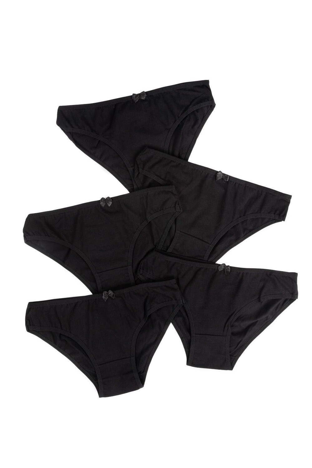 

Черные женские трусики из лайкры (5 шт.) Nicoletta, черный