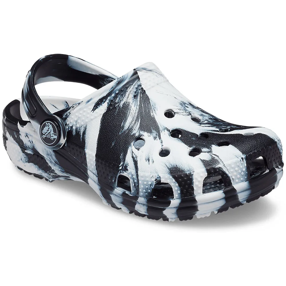 Классические мраморные сабо Crocs, белый