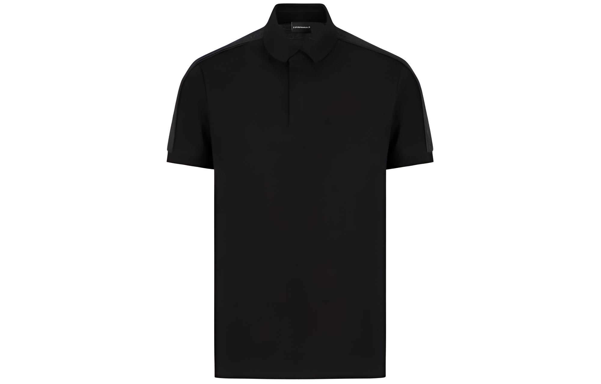 

Хлопковая поло EMPORIO ARMANI, черный