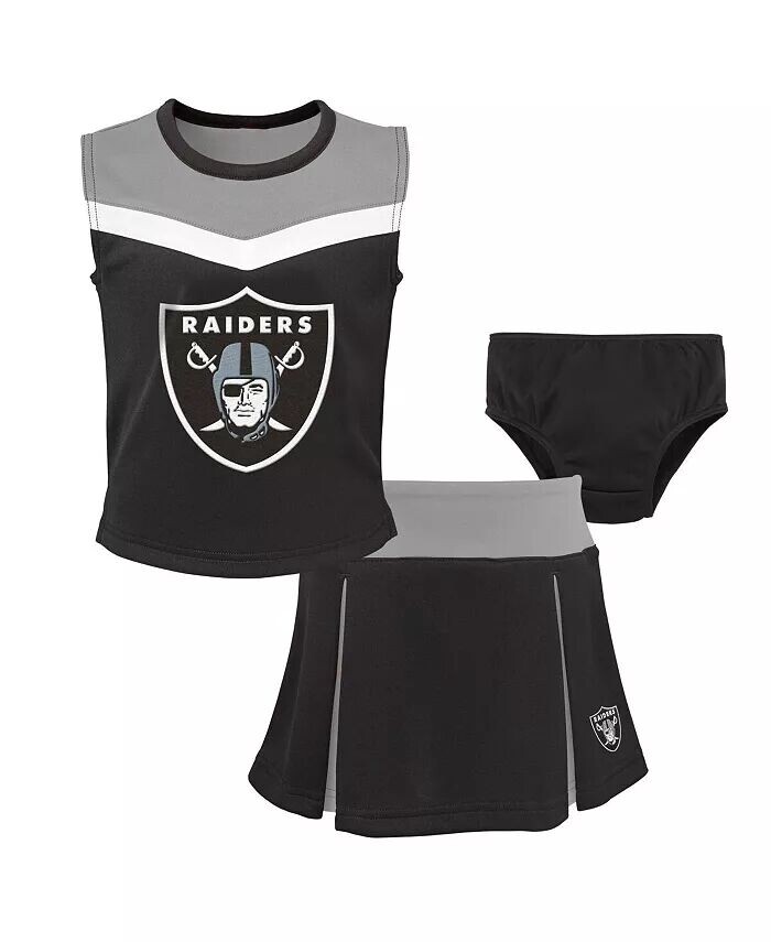 

Комплект из двух предметов для девочек Black Las Vegas Raiders Spirit Cheerleader с панталонами Outerstuff