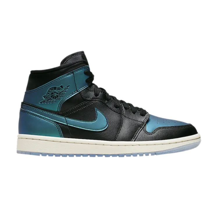 

Кроссовки Air Jordan Wmns Air Jordan 1 Mid 'Metallic Turquoise', бирюзовый, Голубой, Кроссовки Air Jordan Wmns Air Jordan 1 Mid 'Metallic Turquoise', бирюзовый