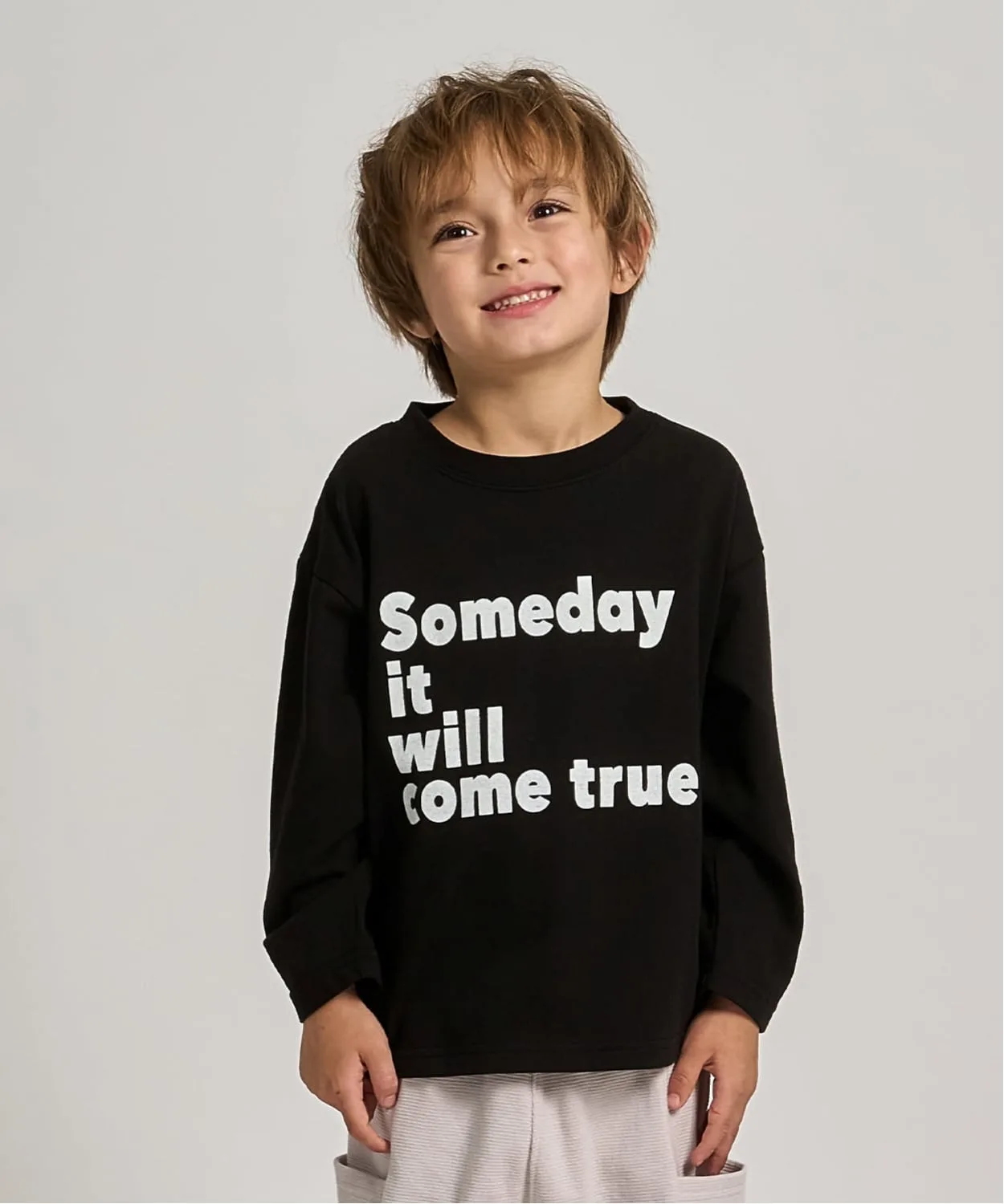 Детская футболка с логотипом b・ROOM чёрного цвета
