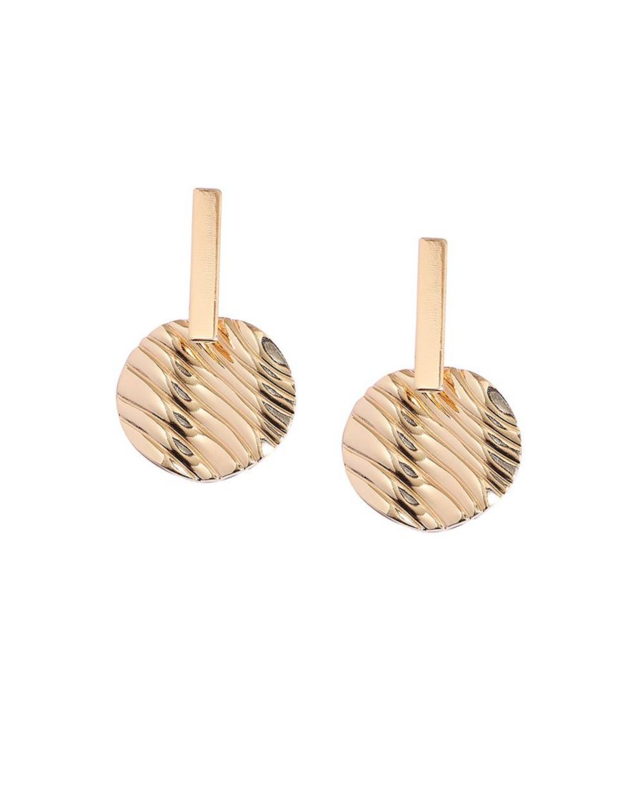 

Металлические текстурированные серьги-подвески SOHI, Gold