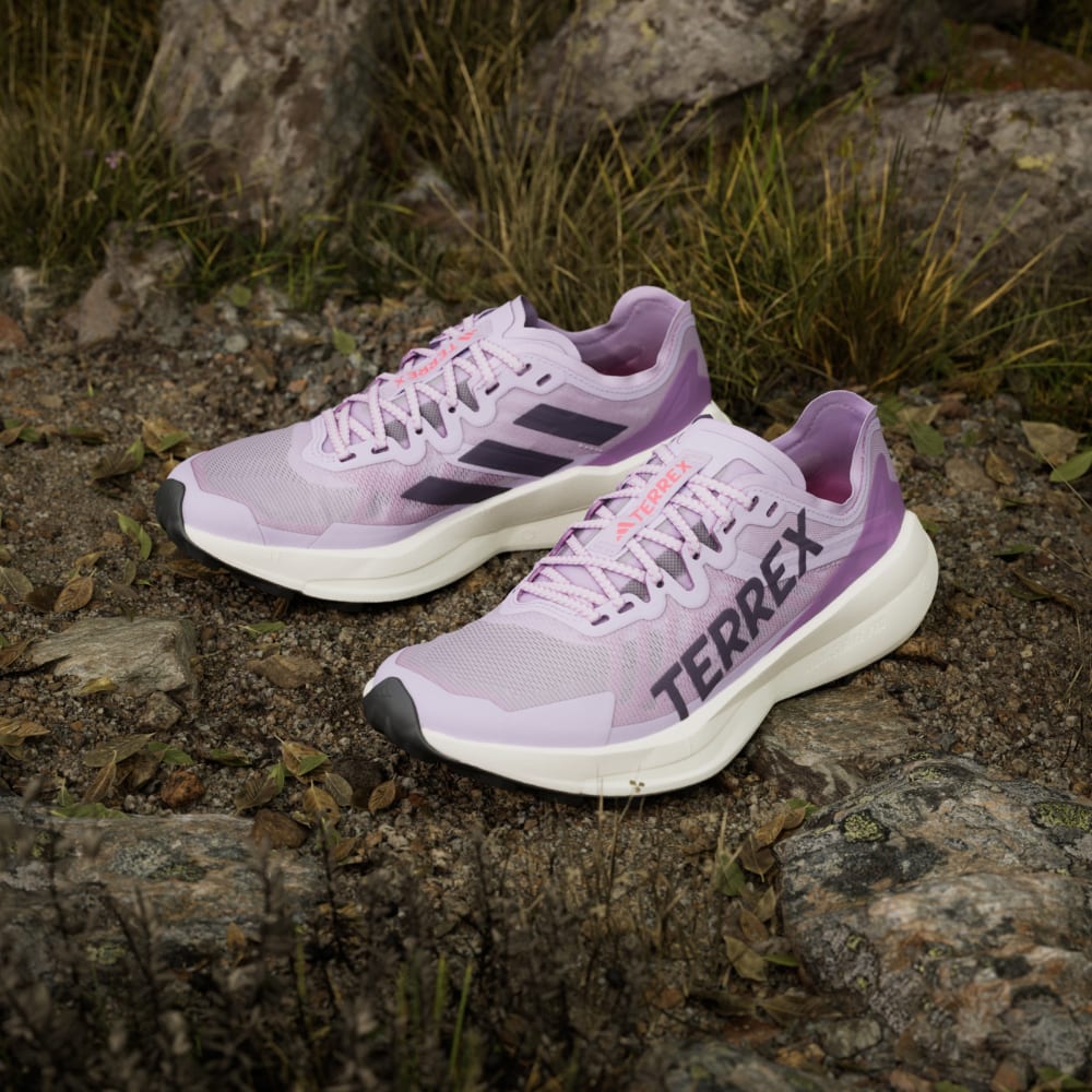 Кроссовки Adidas Terrex Agravic Speed Trail Running Shoes, цвет Powder Plum/Aurora Plum/Lucid Red — фото 4