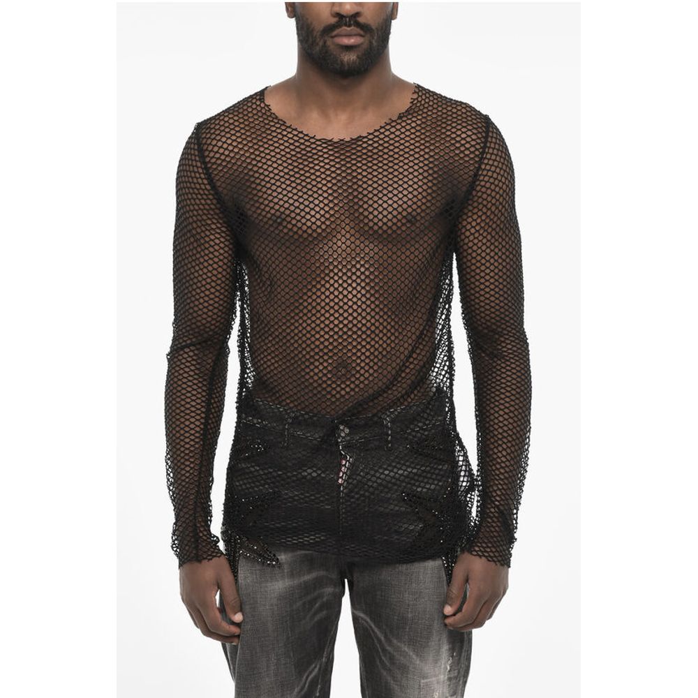 

Однотонный ажурный топ Dsquared2, Black