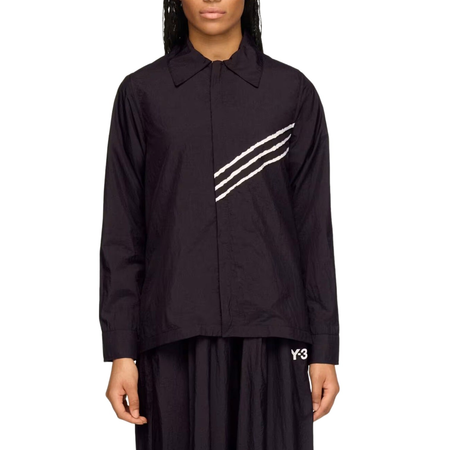 Футболка Adidas Y-3 Raw Edge 3 Stripes, черная — фото 3