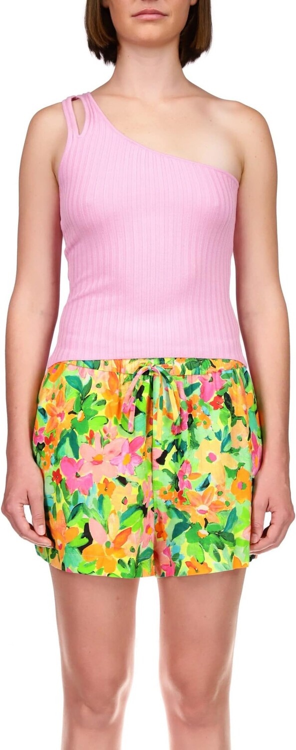 

Топ Sanctuary One Shoulder Rib Tank, розовый