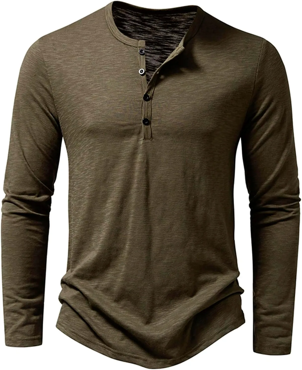 Мужская футболка-поло Slim Fit с длинным рукавом, легкая, Casual, Cotton, 4 пуговицы — фото 2