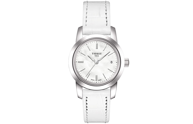 

TISSOT Часы женские Fantasy Collection, кварцевый механизм, 28 мм, белый циферблат, корпус из нержавеющей стали, кожаный ремешок