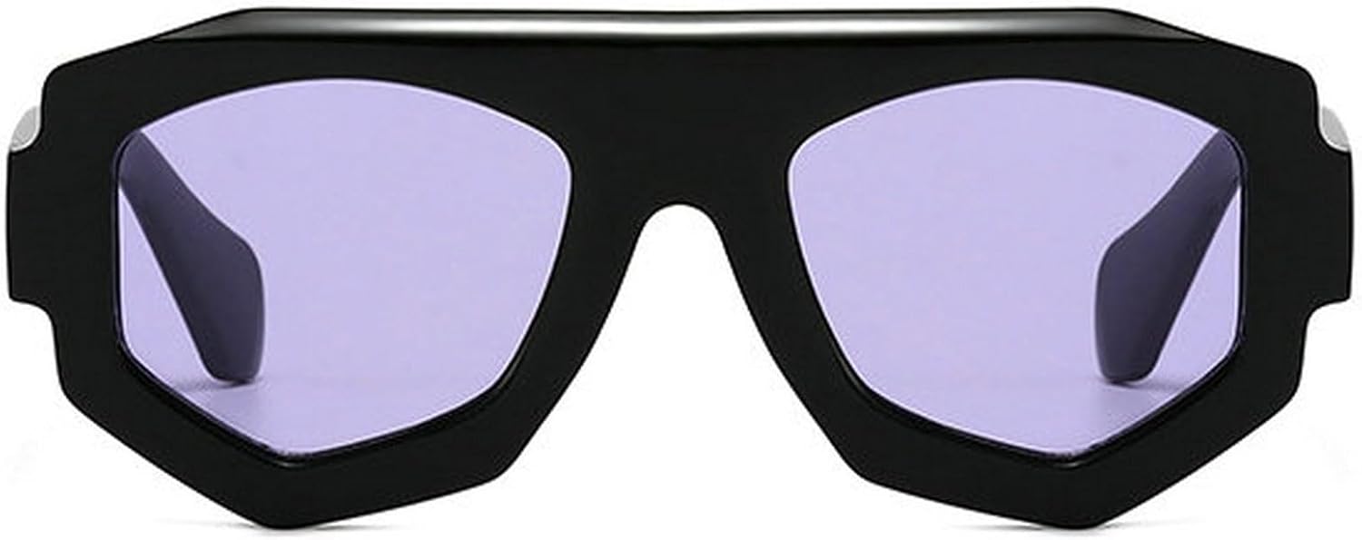 

COTIA 2026 Модные солнцезащитные очки неправильной квадратной формы для женщин и мужчин, с многоугольным или шестиугольным дизайном, солнцезащитные очки UV400, Black Purple