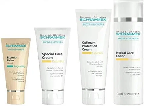 Набор для ухода за кожей лица Schramek Home Care 4 Piece Set, травяной лосьон, специальный крем, бальзам Classic 40 мл, крем защиты