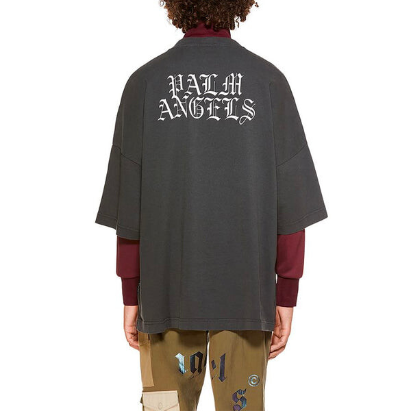 Футболка ss21 burning head loose t-shirt 'black yellow' Palm Angels, черный — фото 4