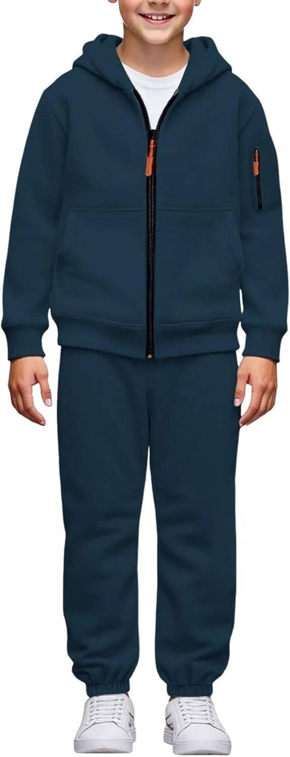 Детский спортивный костюм флисовый Generic, Navy — фото 2