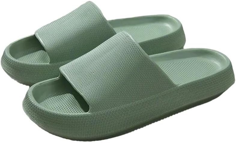 

Женские домашние тапочки с 4 см толстой подошвой, противоскользящие, для пары Dmmwcx, зеленый