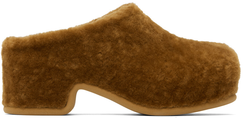 

Сабо из овчины Dries Van Noten, Tan