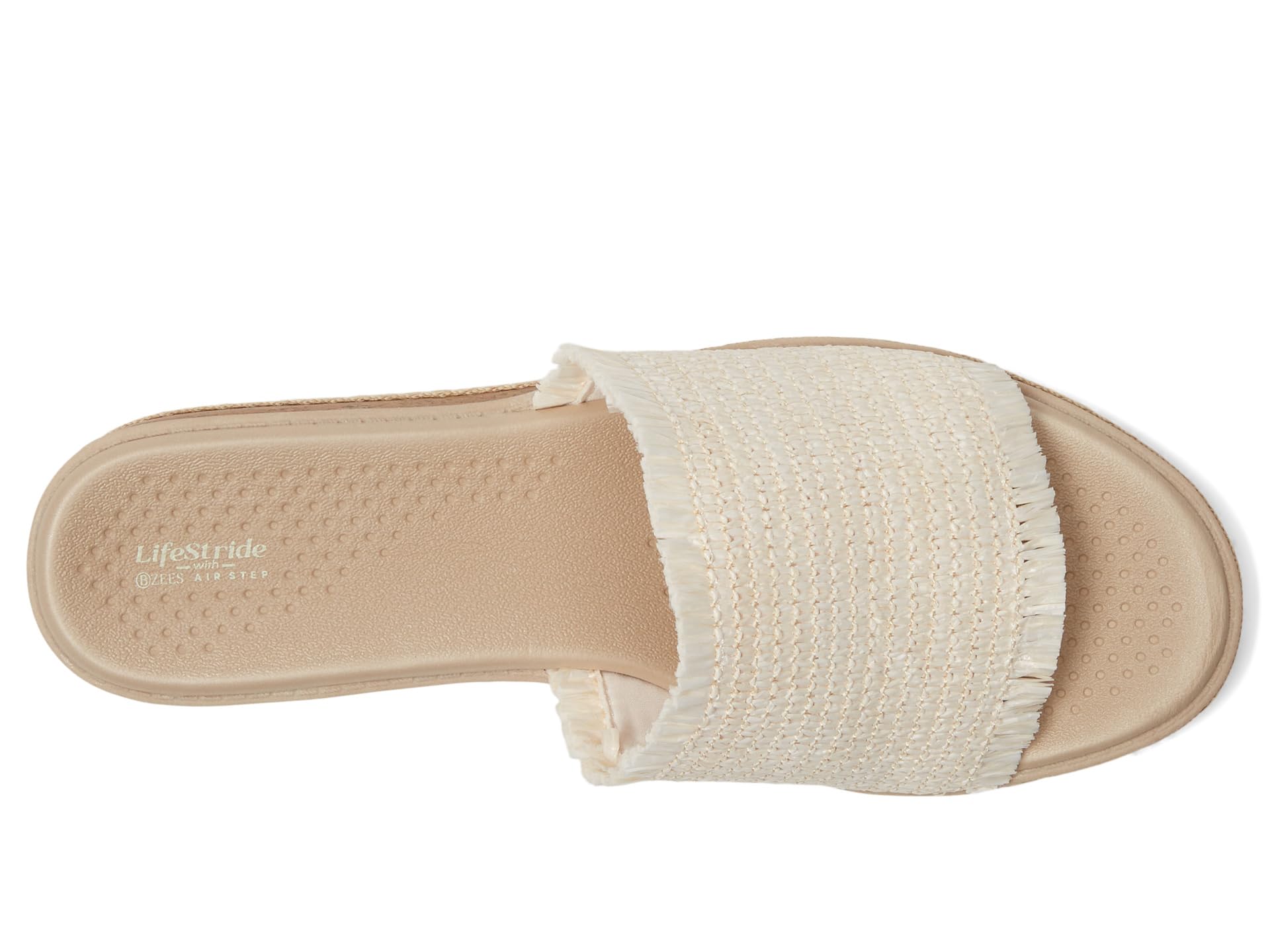 Сандалии LifeStride Breezy Slides, цвет Natural Stretch Raffia Fabric — фото 2