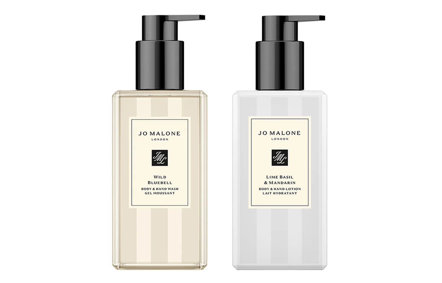 Jo Malone London Набор для ухода за кожей с успокаивающим эффектом 250мл+250мл, Blue Wind Chime Shower Gel 250ml + Lime Basil and Citrus Body Lotion 250ml