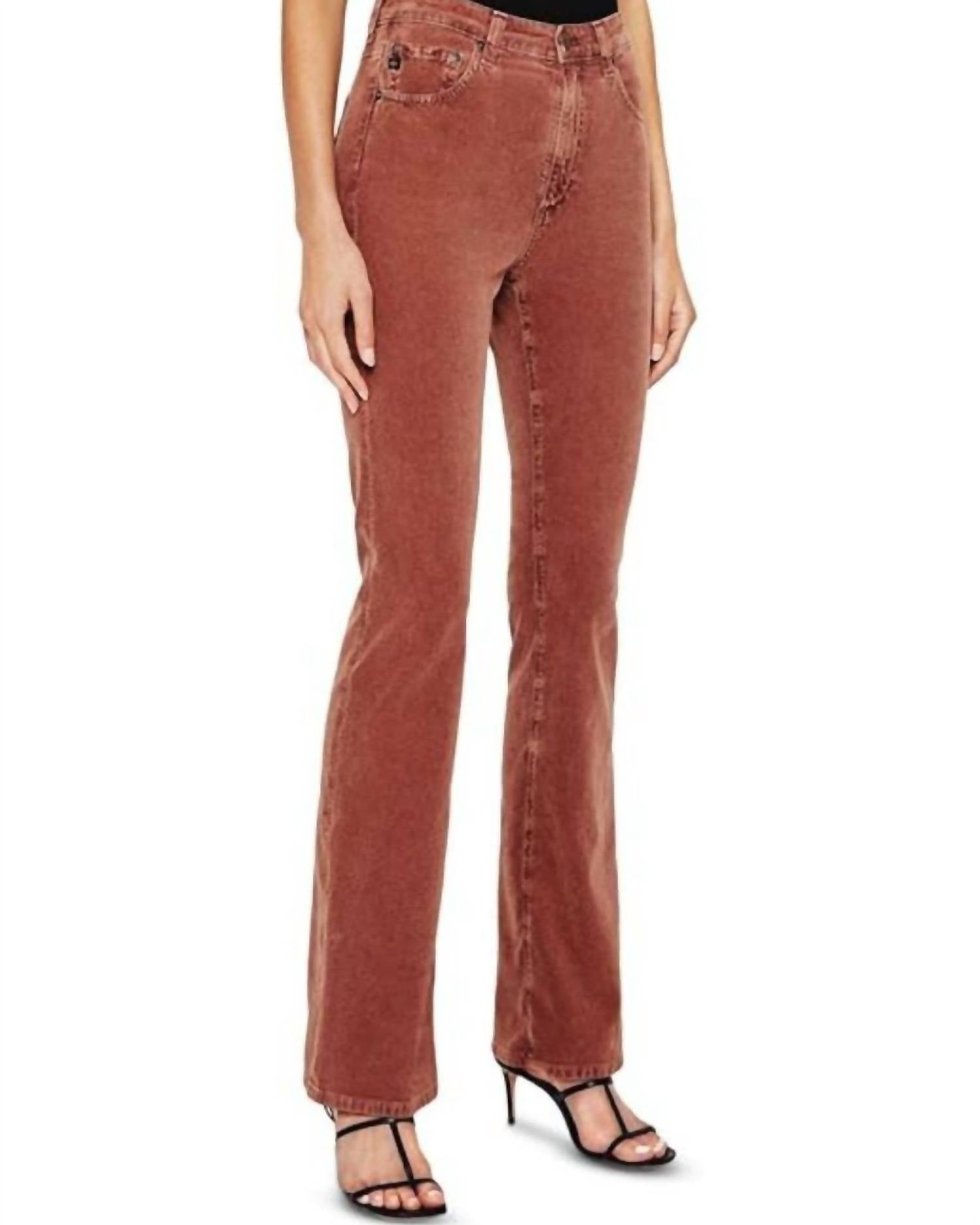 

Джинсы Alexxis High Rise Vintage Boot Jeans в цвете Sulfur Dark Walnut AG Jeans