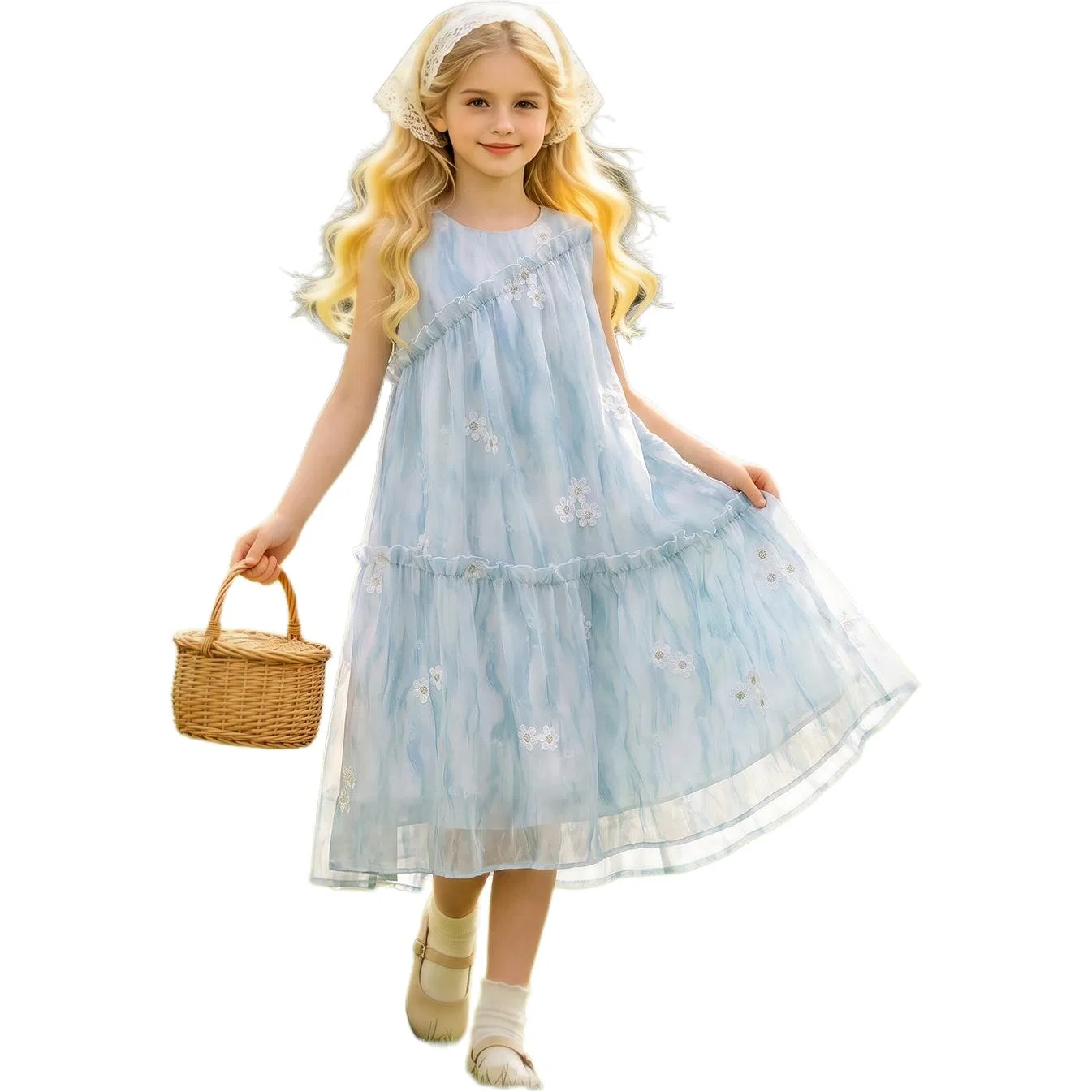 Платье Disney для девочек с длинной юбкой Dusty Ice Blue