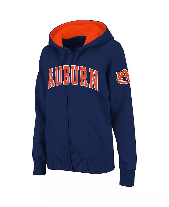 

Женская спортивная толстовка с капюшоном и молнией с арочным названием Auburn Tigers Stadium Colosseum, синий