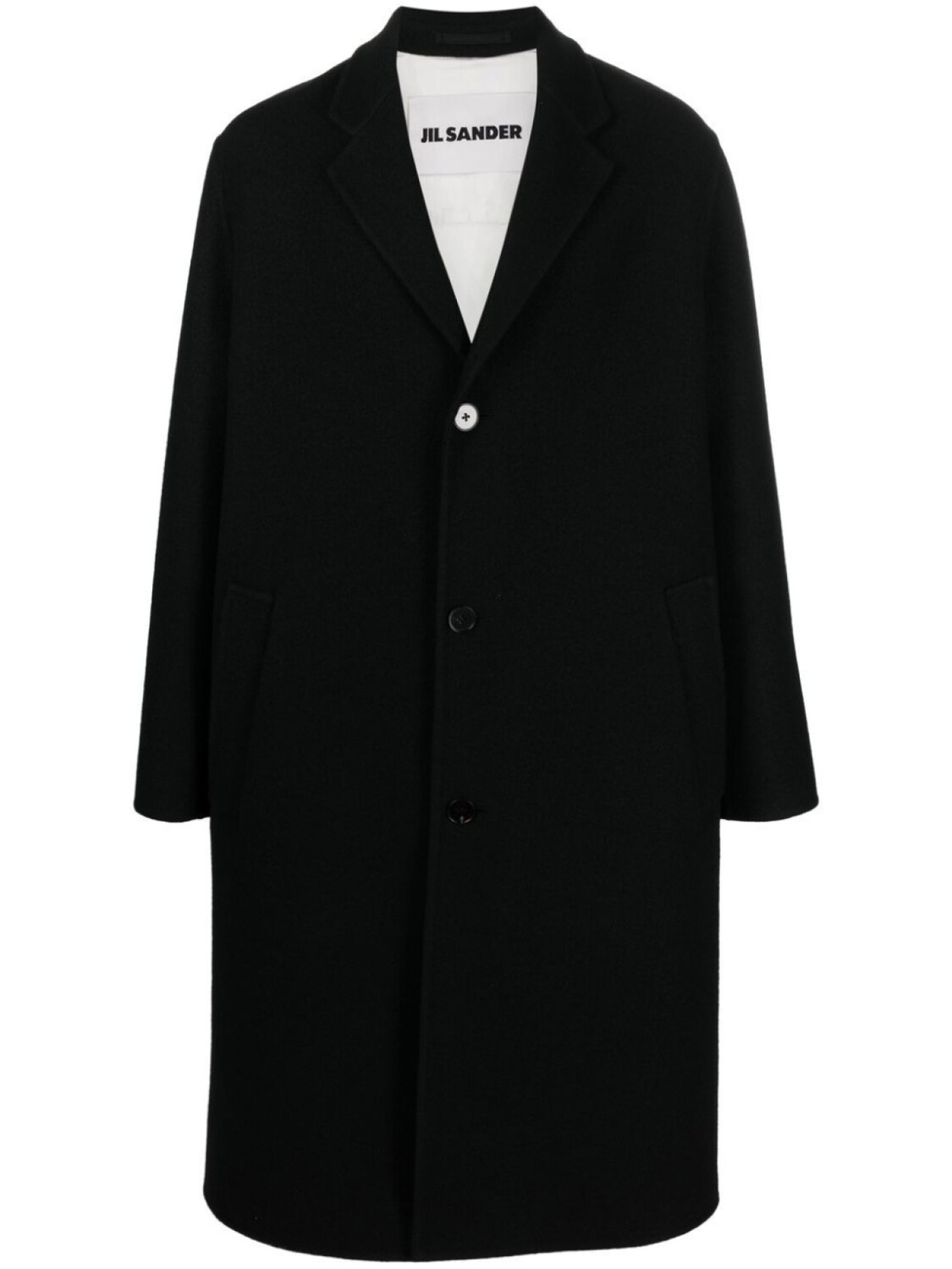 

Jil Sander однобортное пальто миди, черный