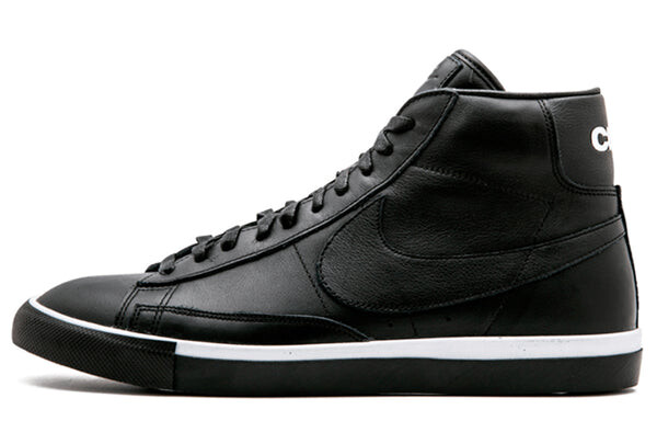 Кроссовки comme des garcons x blazer высокие Nike, черный — фото 2