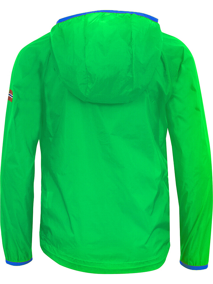 Функциональная куртка Trollkids Windbreaker Fjell, цвет Grün/Blau — фото 2