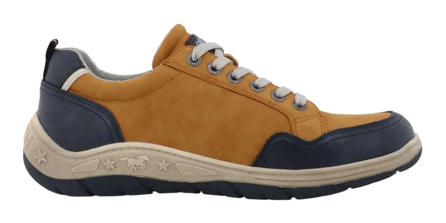 Кроссовки Mustang, Camel/Navy — фото 4