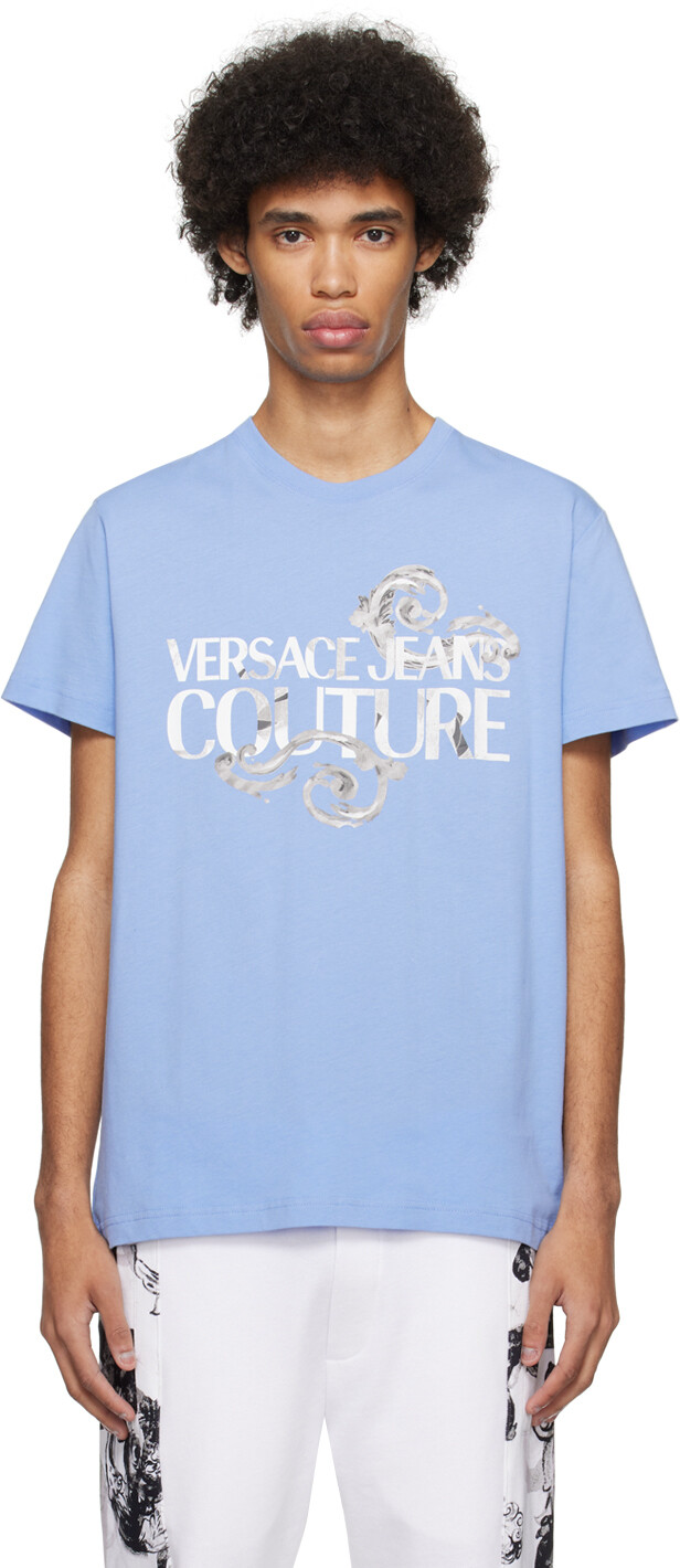 

Синяя футболка Watercolor Couture Versace Jeans Couture