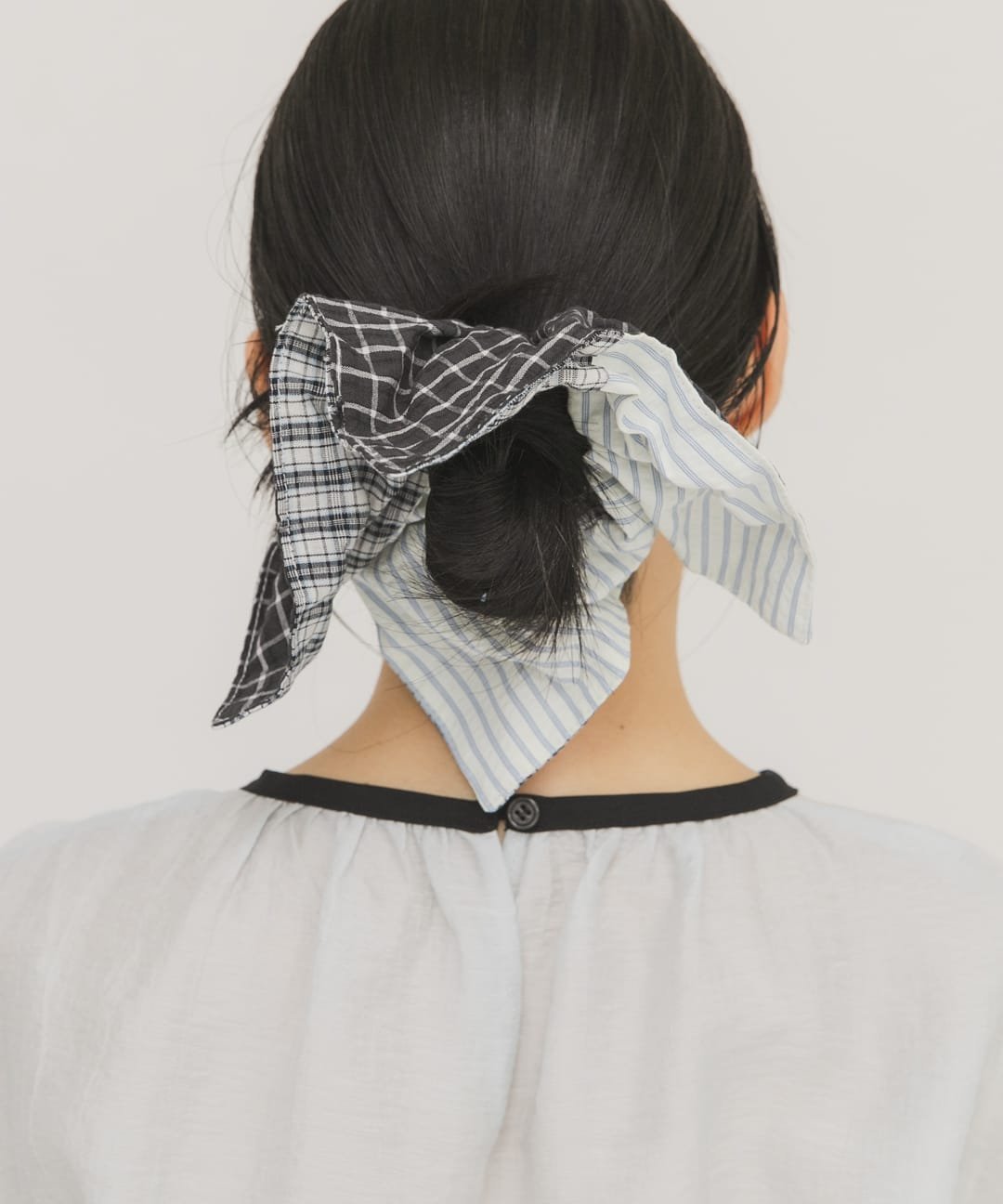 Резинка для волос в клетку и полоску Kbf, White and other colors