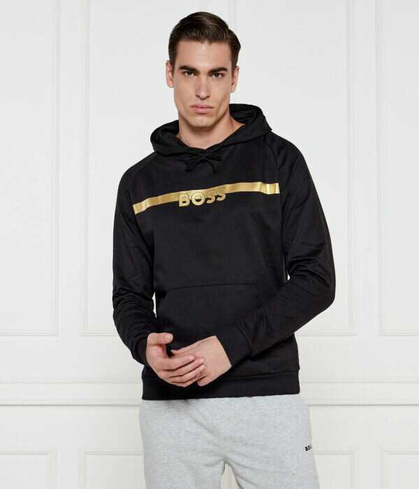 

Толстовка Boss Authentic Regular Fit, черный / золотой
