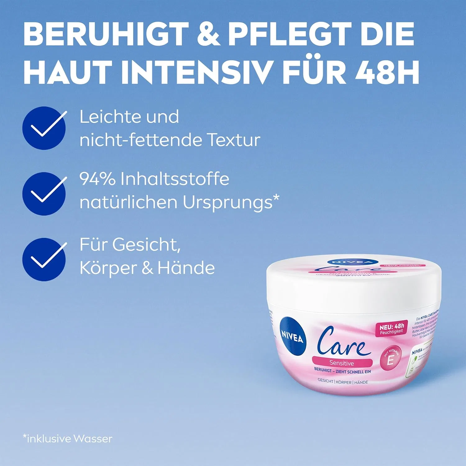 Крем для лица Beiersdorf — И тела Nivea Creme Care Sensitive, 200 мл — фото 3