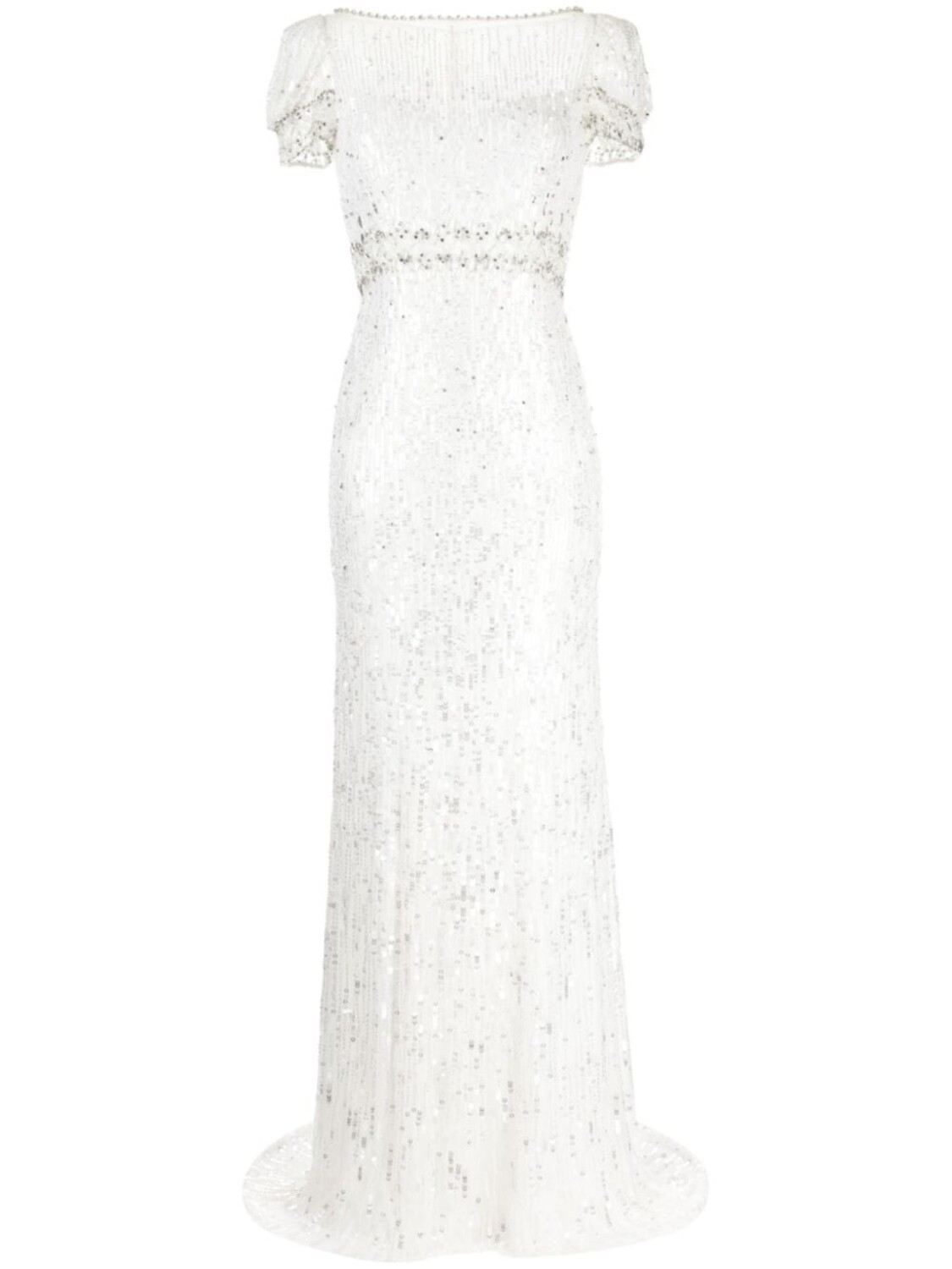 

Jenny Packham платье Kira с пайетками, нейтральный цвет