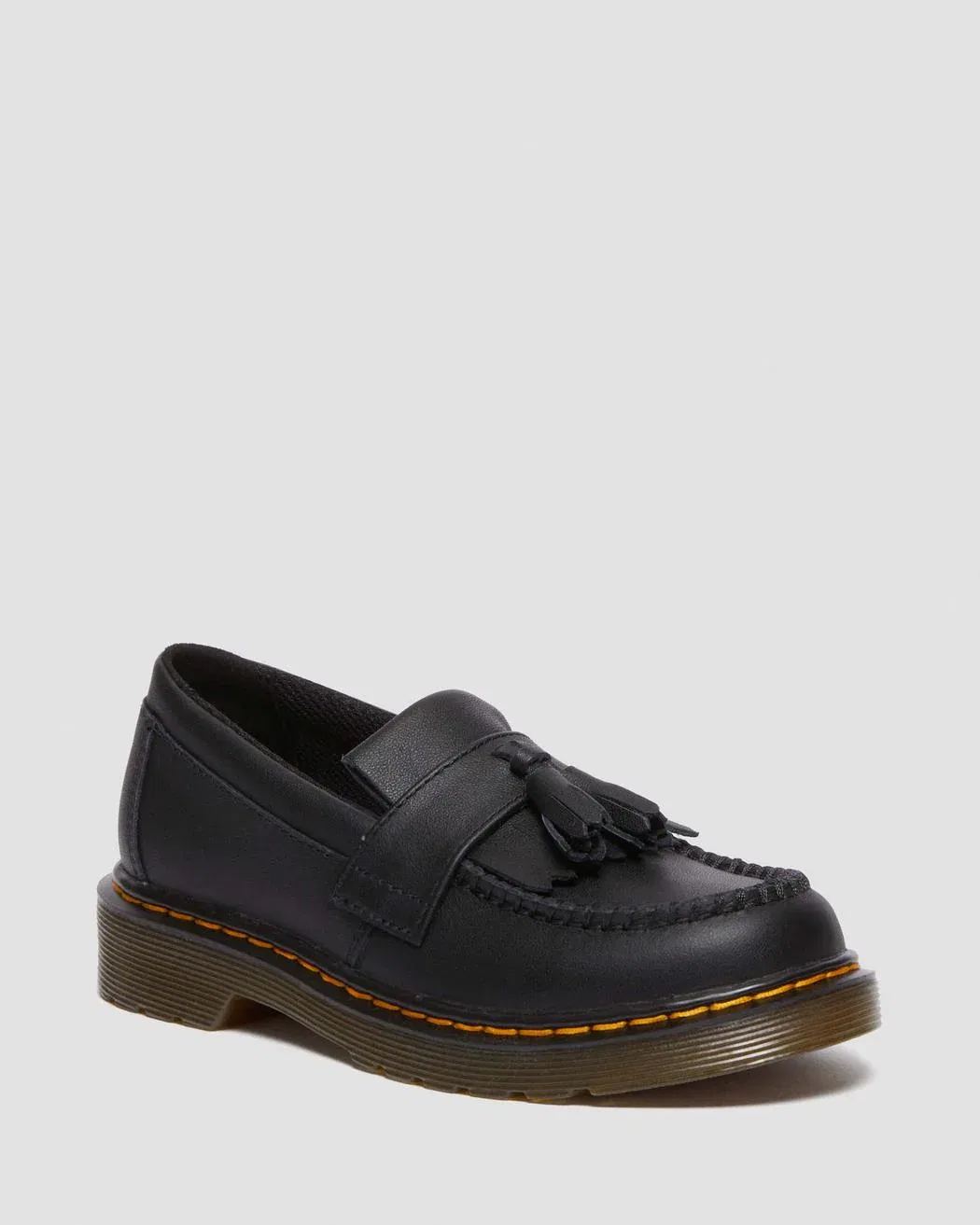 Детские лоферы Adrian Softy T из кожи с кисточками Dr Martens, черный — фото 2
