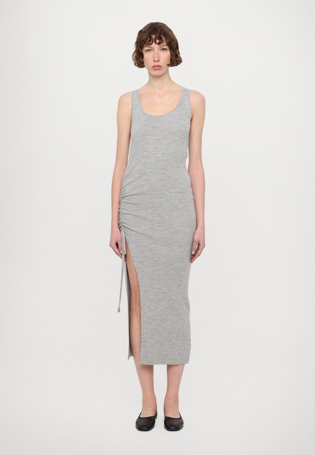 

Платье-джемпер RUCHED SCOOP TANK MICHAEL Michael Kors, светло-серый