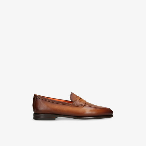 

Пенни-лоферы замшевые Santoni Carlo, коричневый