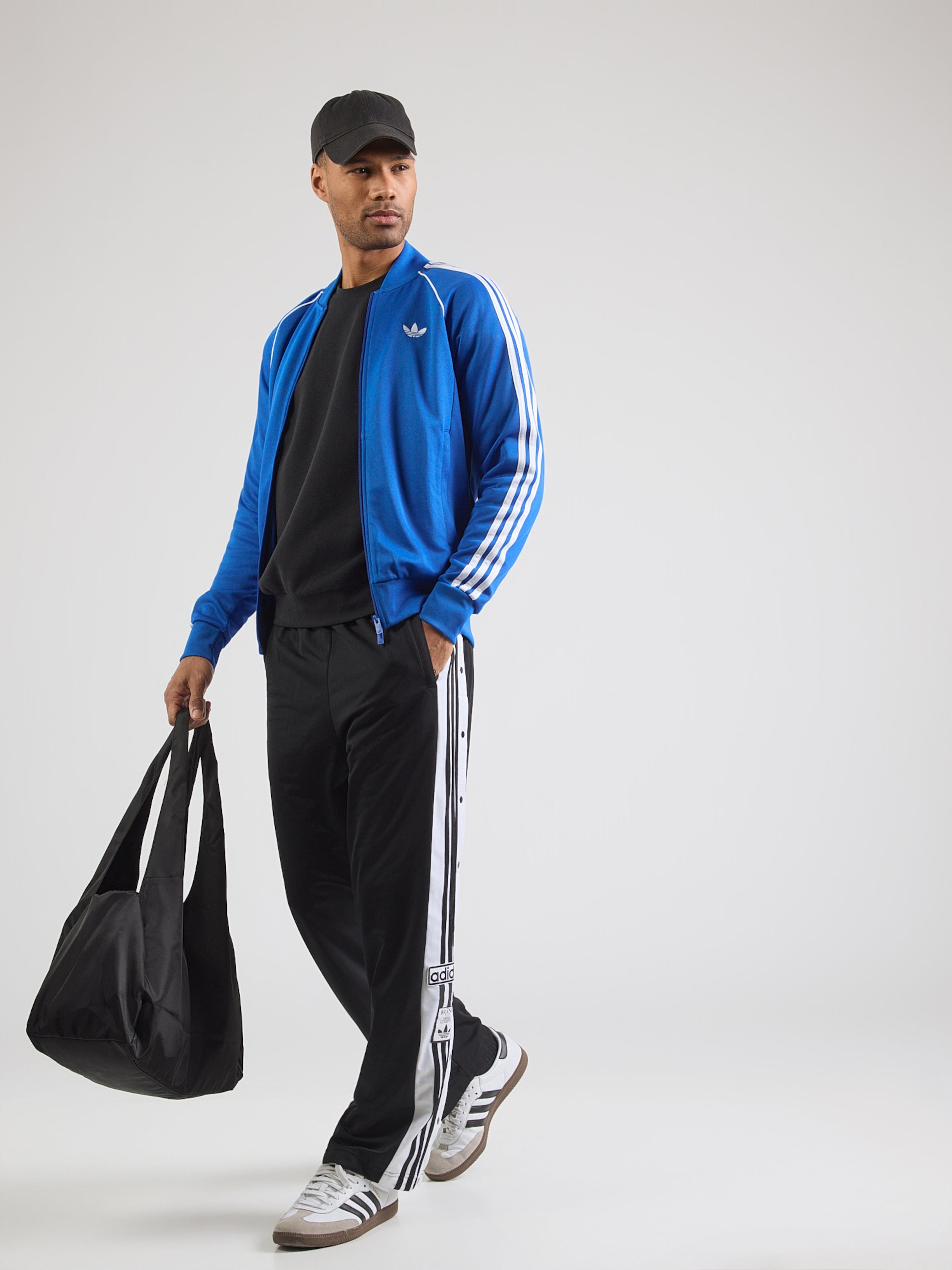 Adidas Originals Толстовка с молнией 'SST' в синем цвете — фото 3