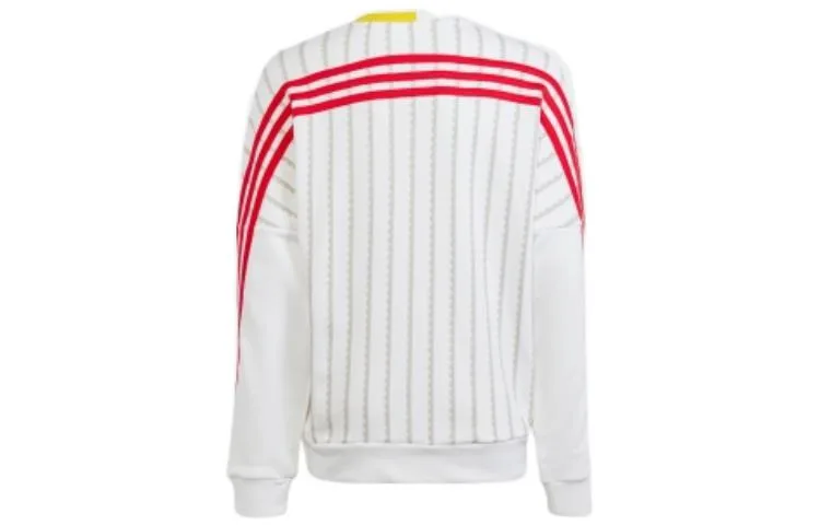Детский свитшот с круглым вырезом Adidas, White Red — фото 4