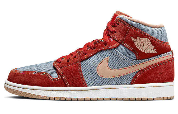

Кроссовки JORDAN 1 Mid Denim Red
