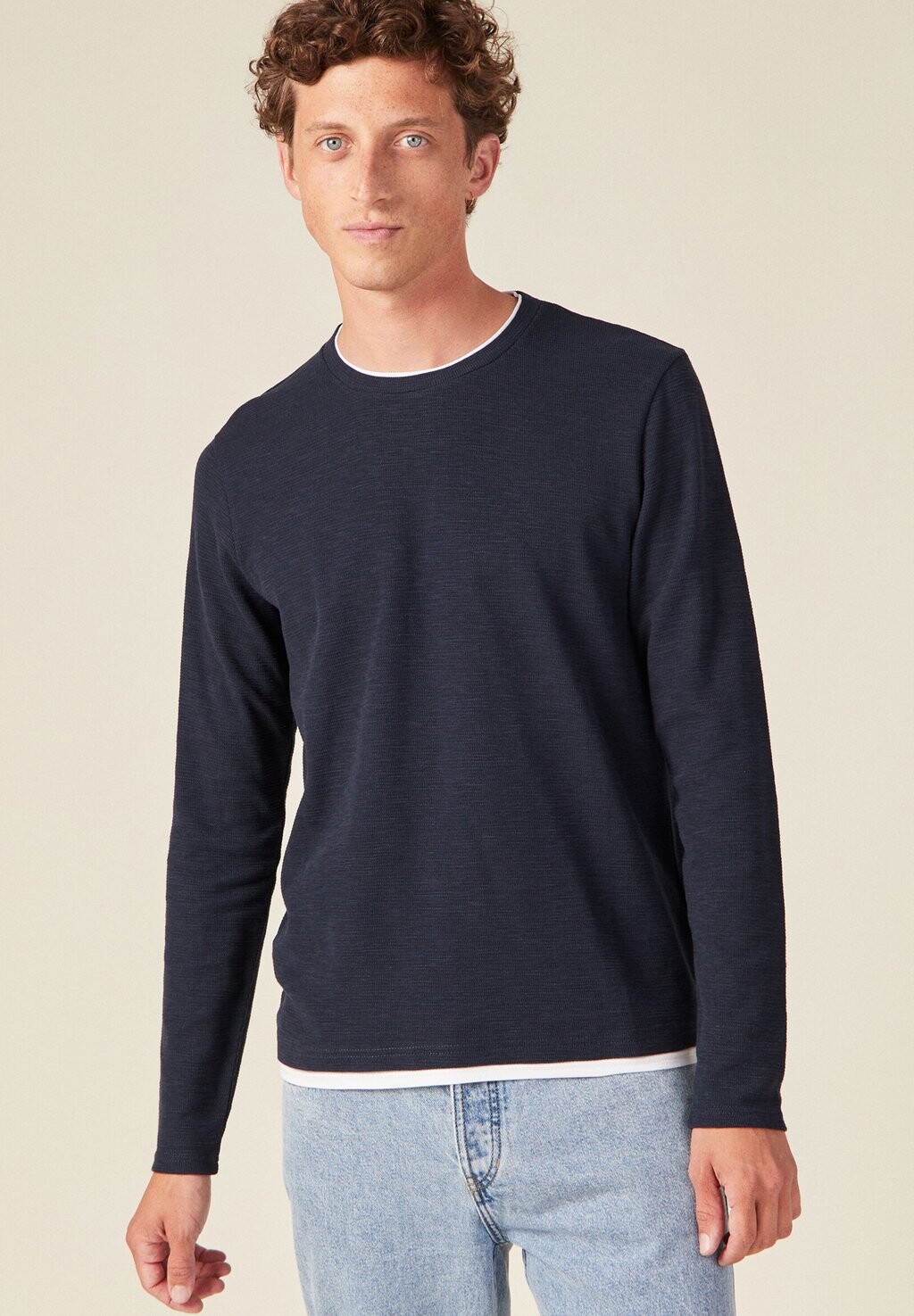 

Футболка с длинным рукавом BONOBO Jeans, темно-синяя, Синий, Футболка с длинным рукавом BONOBO Jeans, темно-синяя